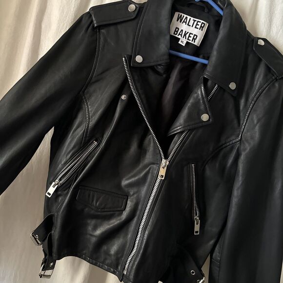 Walter Baker Women’s XL Lamb Leather Moto Jacket - Picture 2 of 5